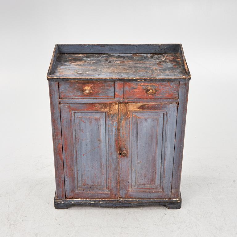 A painted cabinet, 19th Century.