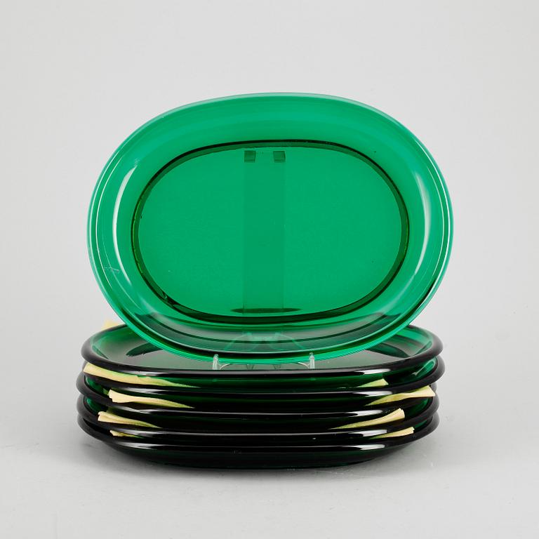 TALLRIKAR, 6 st, glas, Josef Frank, Firma Svenskt Tenn, Reijmyre och Gullaskruf.