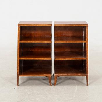 Bedside tables, a pair, first half of the 20th century.