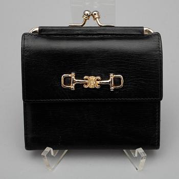 HANDVÄSKA samt PORTMONNÄ, Celine, 1900-talets andra hälft.