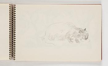 Lotte Laserstein, 10 små skissblock med teckningar.