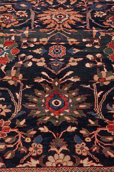 A CARPET, an antique Ziegler Mahal, ca 417,5 x 326 cm (as well as one end with 2 cm flat weave).