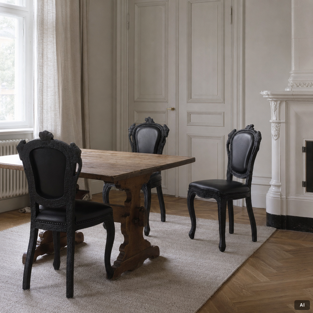 Maarten Baas, chairs 4 pcs, "Smoke Chair", Moooi.