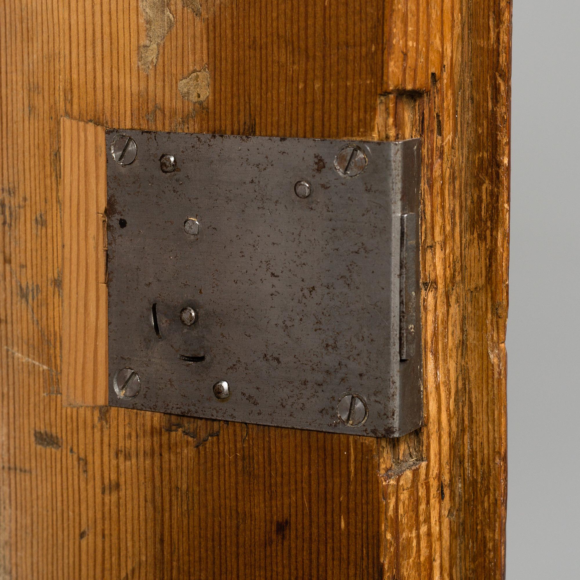 A PAINTED PINE CUPBOARD DATED FROM 1805 JÄMTLAND, SWEDEN.