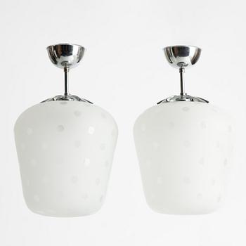 Flygsfors Glasbruk, taklampa, modell 513 P, 1940-50-tal.