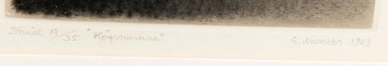 Gunnar Norrman, "Tarndalen (?) I" samt "Högsommar".