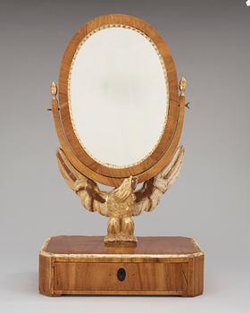 A Swedish Empire table mirror, 19th Century.