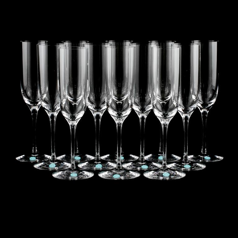 CHAMPAGNEGLAS, 12 st, Tiffany & Co, 1900/2000-tal.