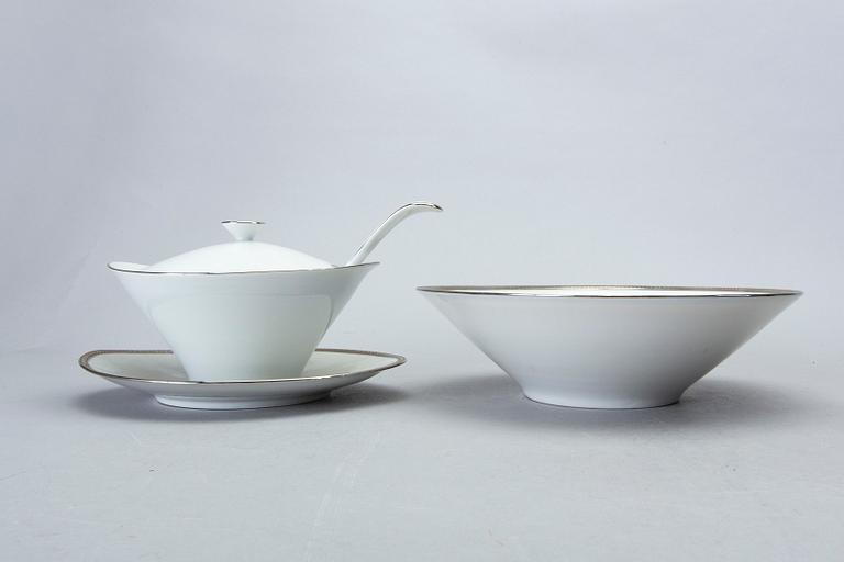 MATSERVIS, 61 delar, porslin, Hutschenreuther Hohenberg, 1900-talets mitt.