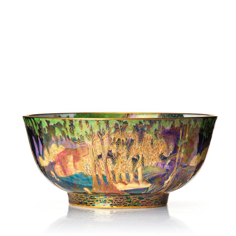 Daisy Makeig Jones, skål "Fairyland lustre", "z4968", Wedgwood, England 1920-30-tal.