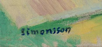 Birger Simonsson, oil on canvas, signed by the estate.