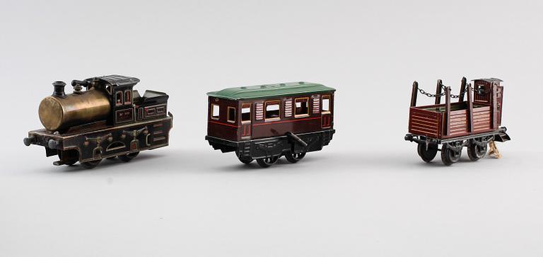 MODELLTÅG, 7 st, Kraus, Tyskland, 1900-talets första hälft.