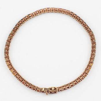 Bracelet, 18K rose gold with multi-coloured sapphires.