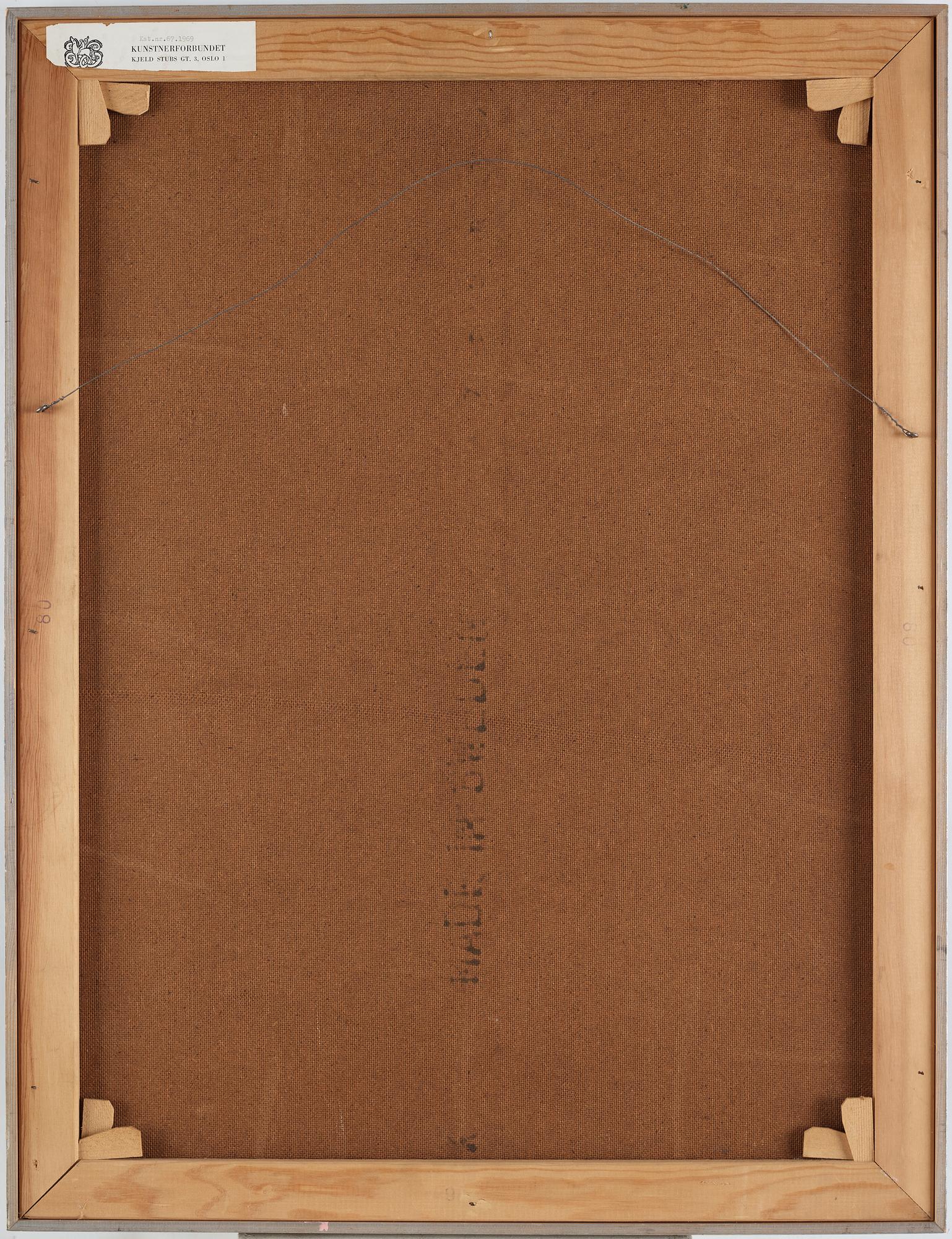 Philip von Schantz, mixed media on panel, signed and dated -67.