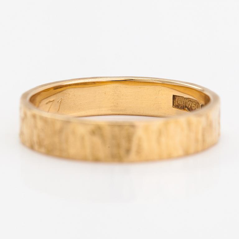 Björn Weckström, An 18K gold ring "Lappgold". Lapponia 1970.