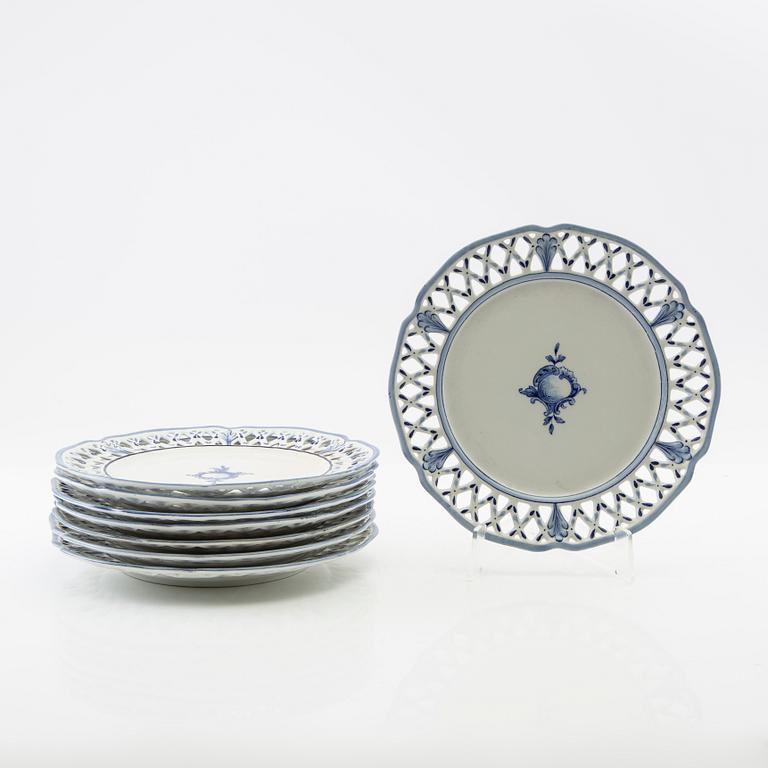 Fruktservis 9 dlr Rörstrand 1900-talets första hälft flintgods.