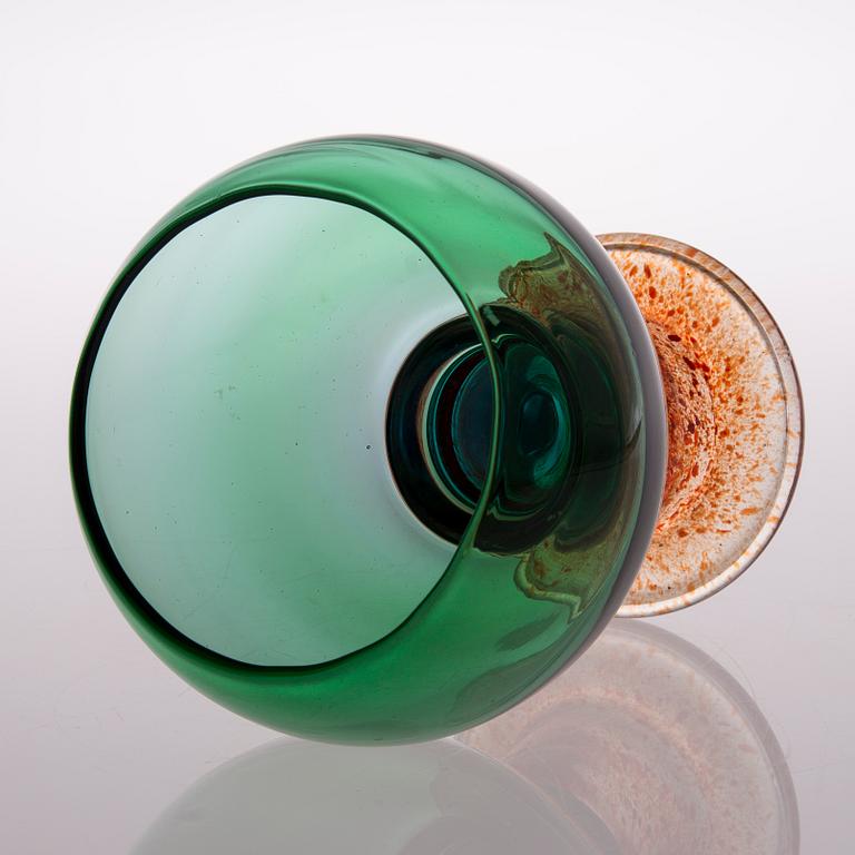 KAJ FRANCK, POKAL, glas, signerad Kaj Franck Nuutajärvi Notsjö.