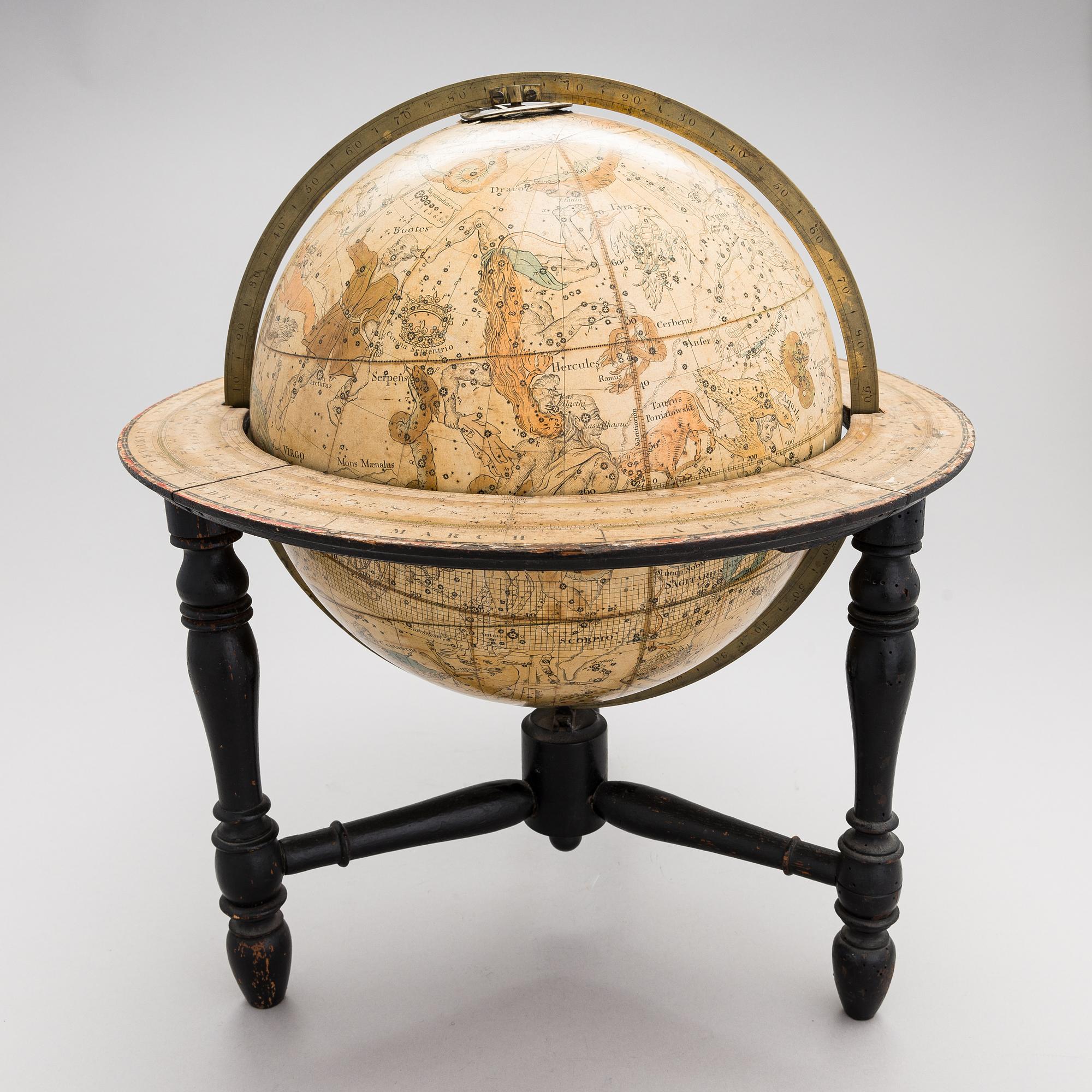 Himmelsglob, J & W. Newton, London 1.7. 1820.