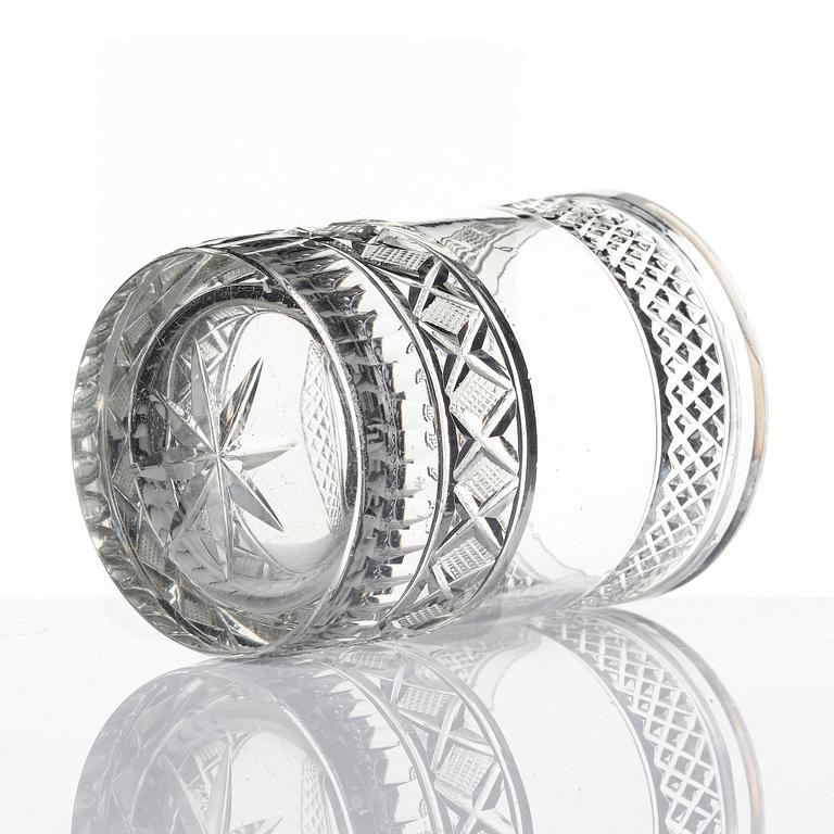 Seltzer glass, twelve pieces, Sweden, turn of the 20th century, Empire style.