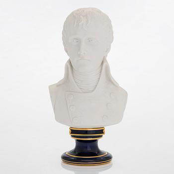 A biscuit bust of Napoleon Bonaparte, Sèvres, France.