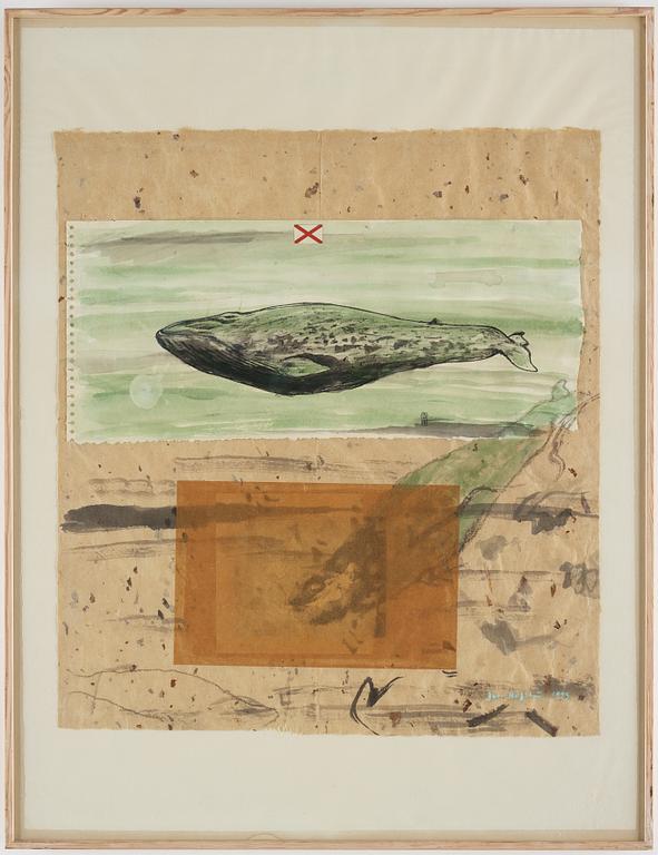 JAN HÅFSTRÖM, collage and mixed media on paper, signed Jan Håfström and dated 1973.