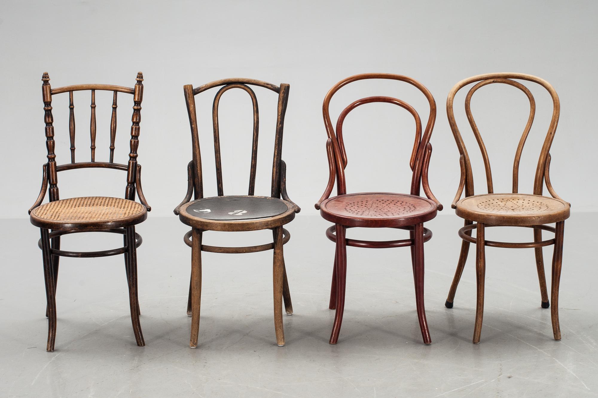 STOLAR, 4 stycken, tidigt 1900-tal.