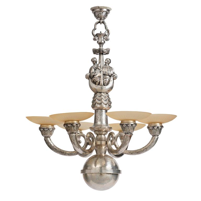 Per Torndahl, a Swedish Grace ceiling lamp, Atelier Torndahl, 1920s.