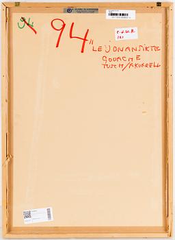 PETER WEISS, gouache, ink and watercolor on paper, signed Weiss, executed 1947.