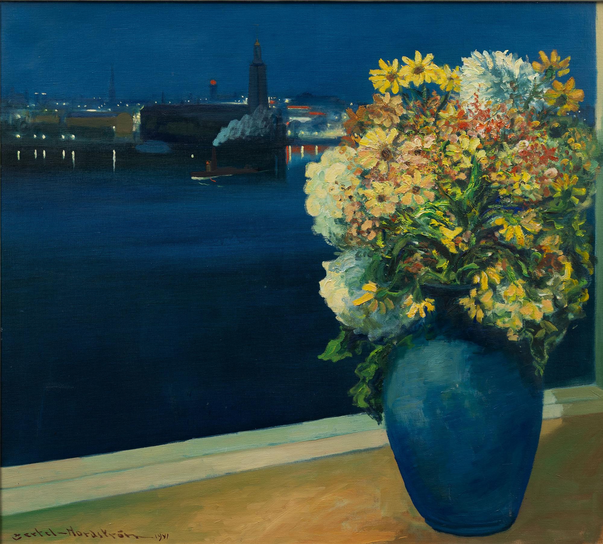 Bertel Bertel-Nordström, Evening View of the City Hall, Stockholm.