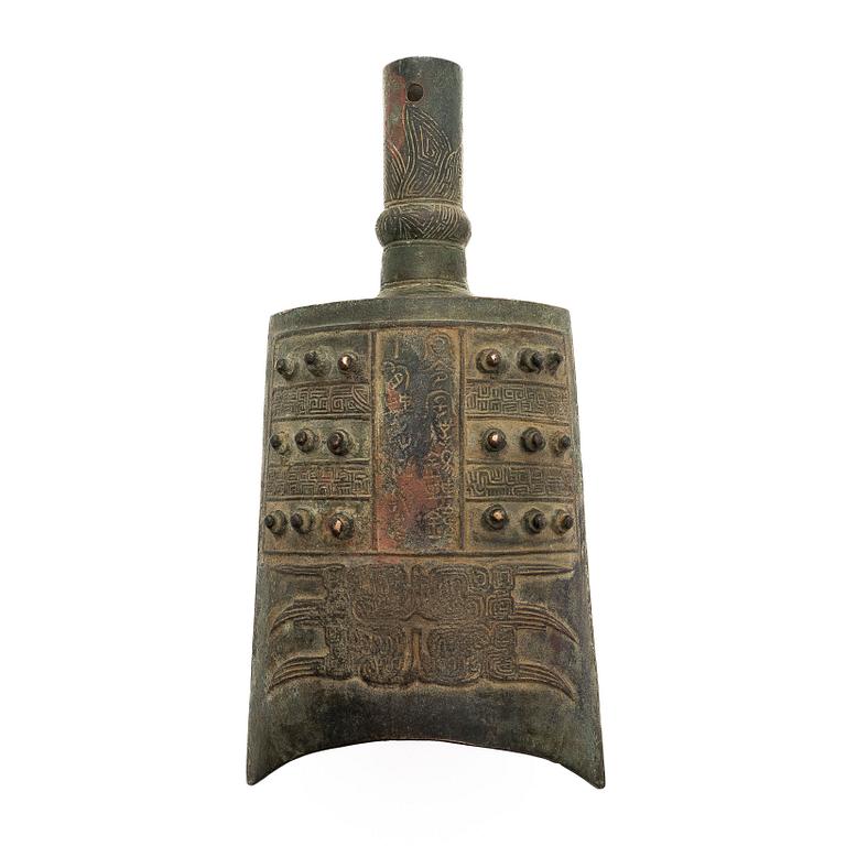 Kello, Zheng, pronssi, arkaainen, myöhäinen Qing-dynastia.