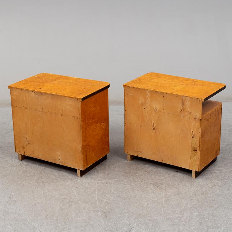 A pair of 1930/40's bedside tables.