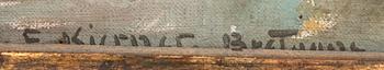 Esther Kjerner, oil on canvas, signed.