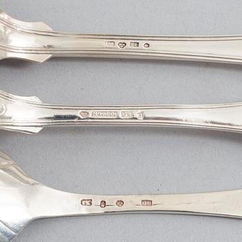 Cutlery, 27 pieces, silver, 18th-19th Century, mostly Sweden.