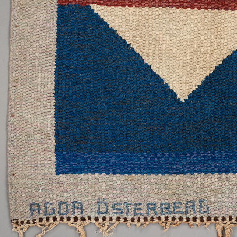 Agda Österberg, MATTA, rölakan, ca 230 x 156 cm, signerad AGDA ÖSTERBERG, Sverige omkring 1960.