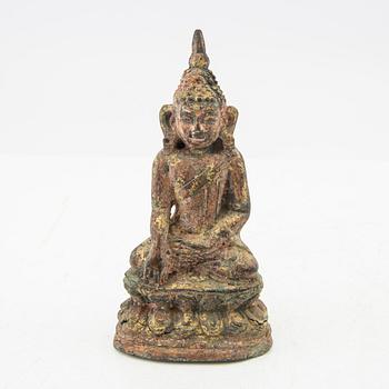 Buddha 2 st Sydostasien omkring år 1900.