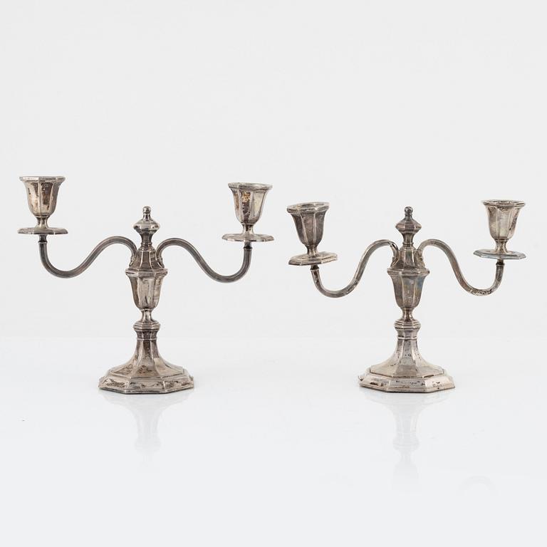 Candelabras, a pair, Carl Sandberg Eftr, Ystad, 1926.