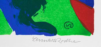 Lennart Rodhe, silkscreen in colours, 1976, signed 67/75.