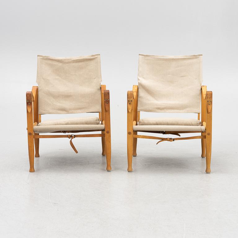 Kaare Klint, a pair of "Safari Chair", second half of the 20th Century.