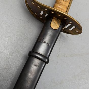 SABLAR, 2 st, svenska m/1867 för kavallerimanskap med baljor.