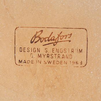 SÄNGBORD, ett par, Sven Engström & Gunnar Myrstrand, Bodafors, 1960-tal.