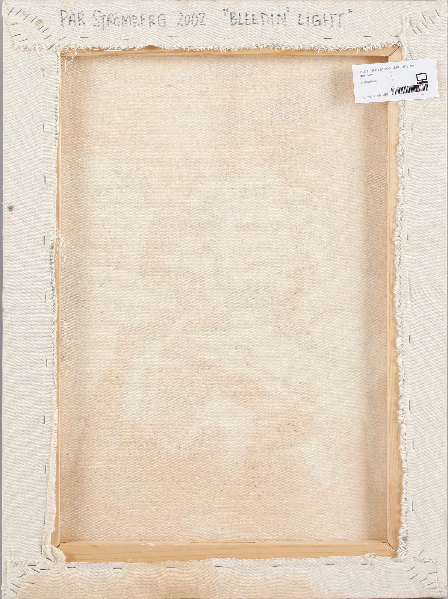 PÄR STRÖMBERG, olja på duk, sign.