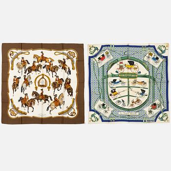 Hermès, scarves, 2 st.