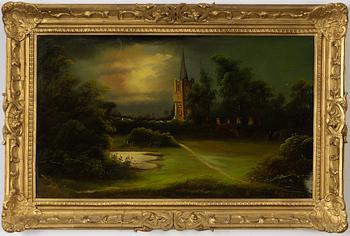 Unknown artist 19th/20th Century. Signed Ruyd. Oil on paper-panel 37.5 x 62.5 cm.