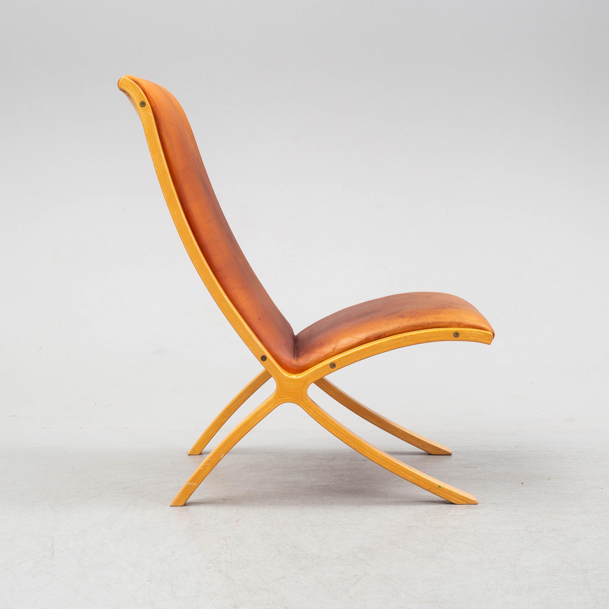 PETER HVIDT & ORLA MØLGAARD NIELSEN, fåtölj, "X-stolen", Fritz Hansen, Danmark.