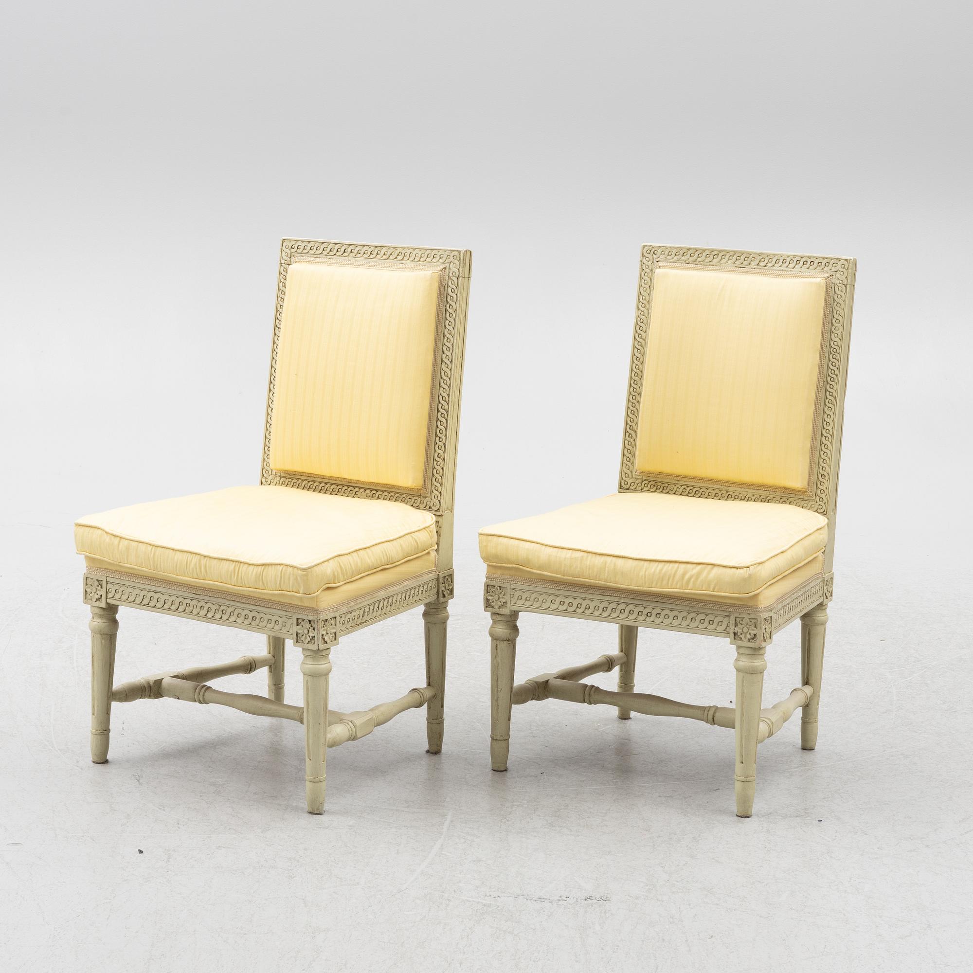 Chairs, a pair, Gustavian, late 18th century.