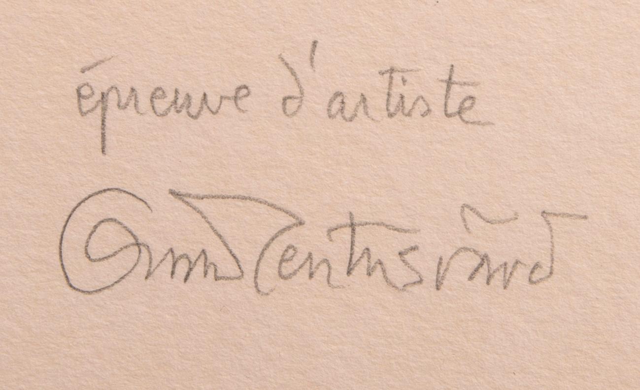 Oscar Reutersvärd, 2 color lithographes, signed EA.