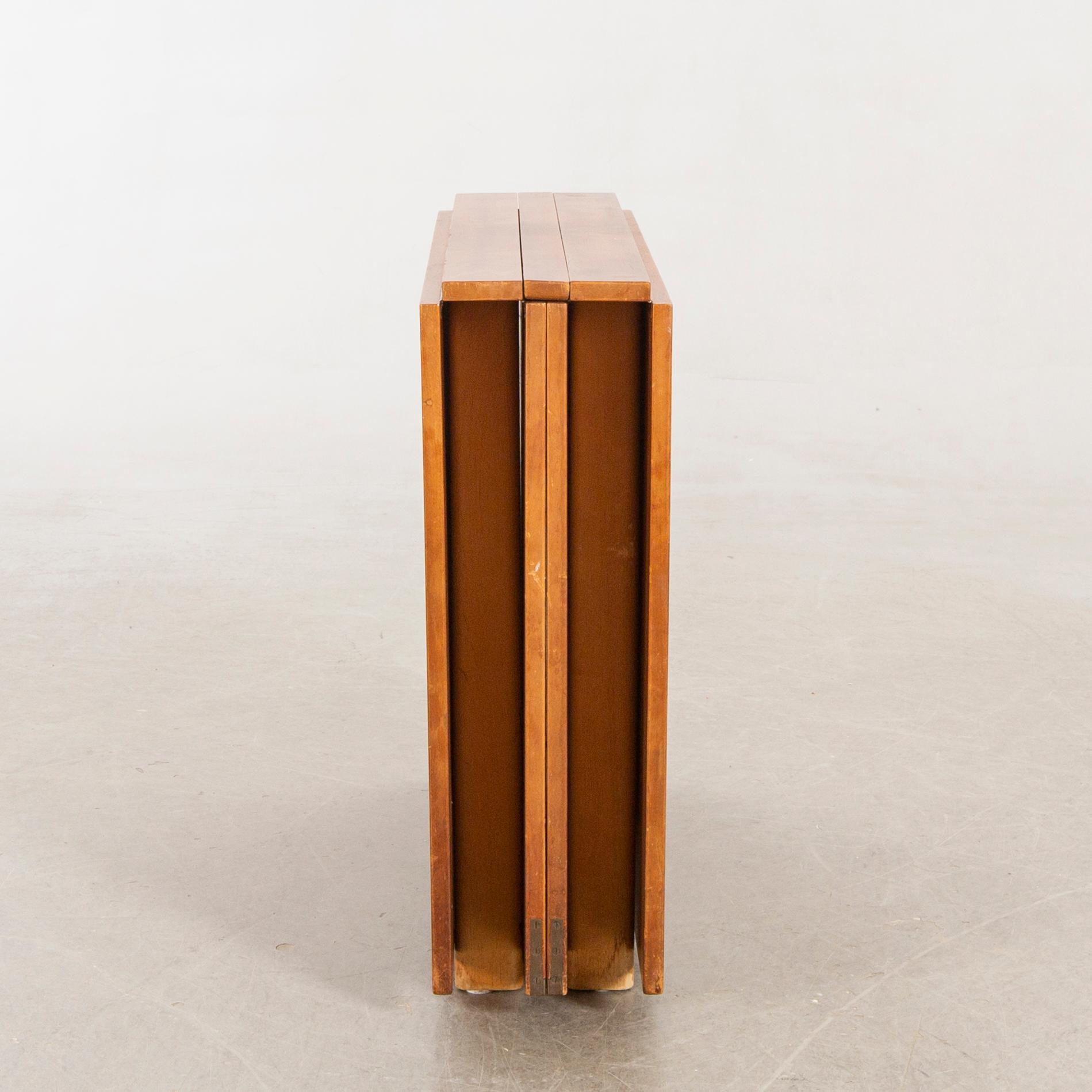 A teak and birch 'Maria Flap' gate leg table by Bruno Mathsson for Karl Mathsson.