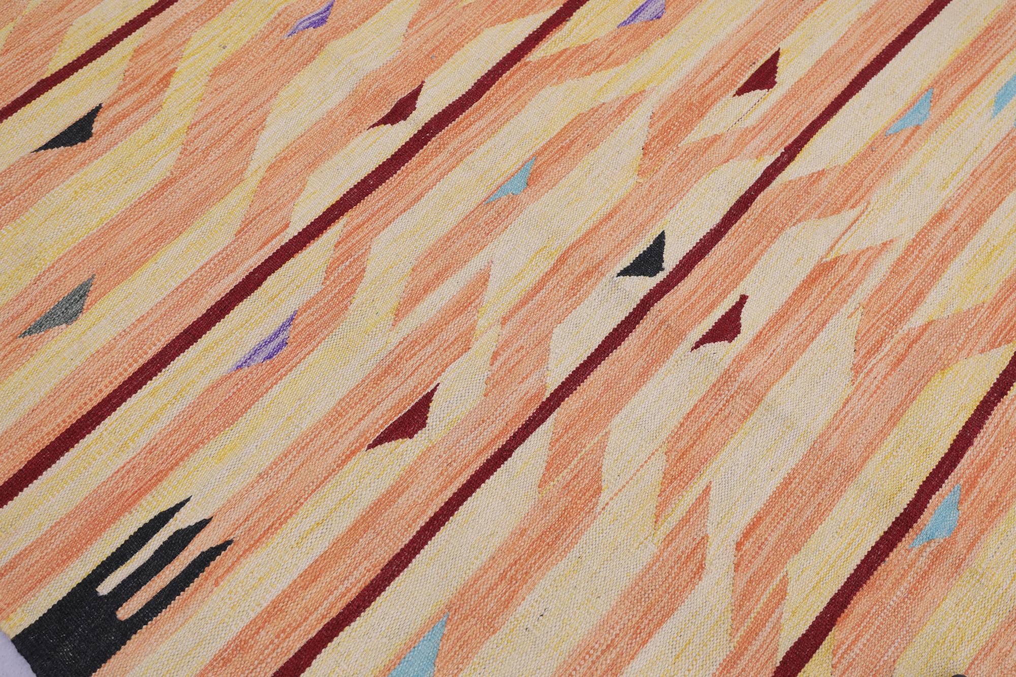 Rug, Kelim, modern design, approx. 206 x 154 cm.