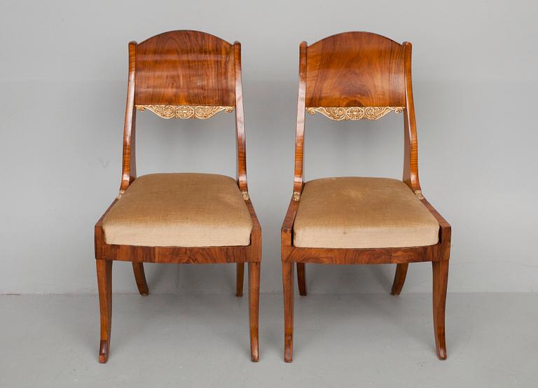 A PAIR OF RUSSIAN CHAIRS.