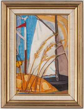 HARALD LINDBERG, olja på pannå, signerad.